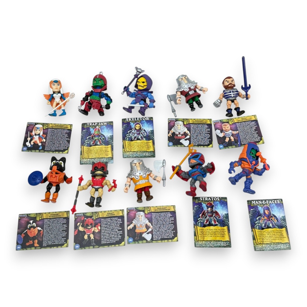 Masters of the Universe Lot 10 Loyal Subjects Action Figure with Cards Minis
